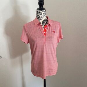 Louis Castel Golf women’s Red Striped Polo Shirt BNWT SZ M